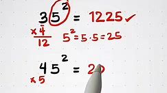 Math Trick: Squaring Numbers that Ends with 5 #mathtutor #TeacherGon #math #mathtrick #exponents | Ako si Teacher Gon