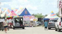 Vendors setting up shop at the State Fair of West Virginia