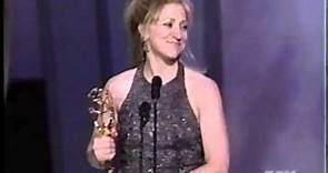 Edie Falco wins 1999 Emmy Award for Lead Actress in a Drama Series