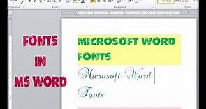 How to add and Install Fonts in MS Word for free - Microsoft Word Fonts