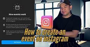 How to create an event on Instagram app