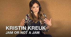 Actress Kristin Kreuk plays Jam or Not a Jam