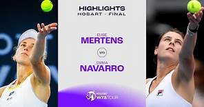 Elise Mertens vs. Emma Navarro | 2024 Hobart Final | WTA Match Highlights