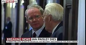 Martin McGuinness Pays Tribute To Ian Paisley