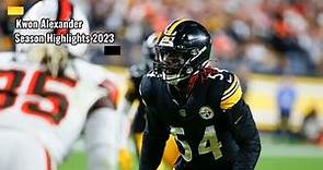 Kwon Alexander 2023 Season highlights | Steelers | Linebacker