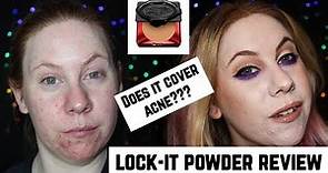Kat Von D Lock-It Powder Foundation Review on Dry Acne Skin