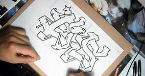 4) Tutorial: COME FARE GRAFFITI how to make graffiti (stesura di più lettere/loop) parte2/2