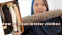HOW TO CLEAN WINTER JACKET AT HOME // sweater, wool coat, parka jacket using washing machine