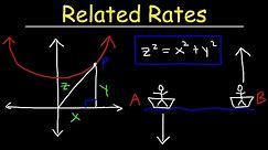 Related Rates - Distance Problems - Application of Derivatives