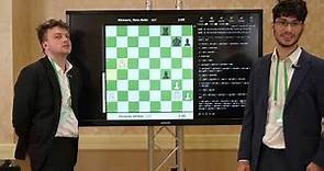 Alireza Firouzja and Hans Niemann analyse their game in the live broadcast | FIDE Grand Swiss