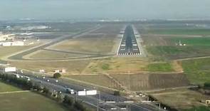 COCKPIT VIEW OF LANDING AT SEVILLE (SEVILLA) AIRPORT
