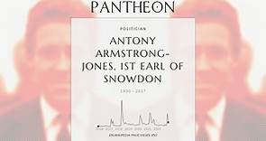 Antony Armstrong-Jones, 1st Earl of Snowdon Biography - British photographer and filmmaker (1930–2017)