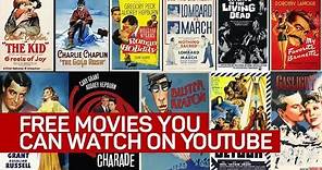 Free movies you can watch on YouTube
