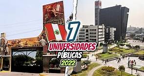 7 Mejores Universidades PÚBLICAS de Perú 2024 😎👌