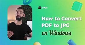 How to Convert PDF to JPG on Windows