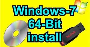 How to install 64 bit windows 7