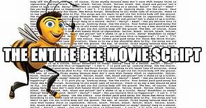 THE ENTIRE BEE MOVIE SCRIPT