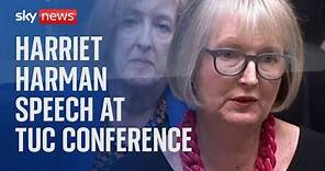 Harriet Harman delivers speech at TUC conference