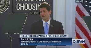 Former House Speaker Paul Ryan on Future of Republican Party