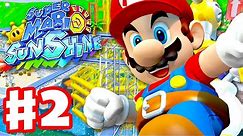 Super Mario Sunshine - Gameplay Walkthrough Part 2 - Ricco Harbor 100%! (Super Mario 3D All Stars)