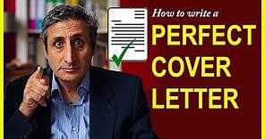 How to Write a Perfect COVER LETTER in Six Steps (with Example)