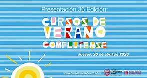Presentación de los Cursos de Verano de la Universidad Complutense de Madrid del El Escorial 2023.