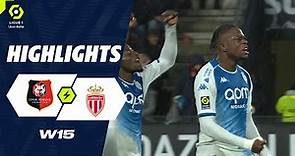 STADE RENNAIS FC - AS MONACO (1 - 2) - Highlights - (SRFC - ASM) / 2023-2024