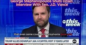 Watch George Stephanopoulos Shuts Down Interview With Sen. J.D. Vance #georgestephanopoulos #trump