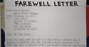 How To Write A Farewell Letter Step by Step Guide | Writing Practices