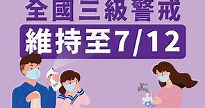 快訊／確定再延長！指揮中心宣布：全國三級警戒至7／12