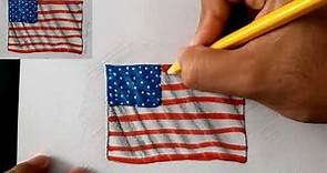 Cómo dibujar La bandera de los Estados Unidos | How to draw the flag of the United States