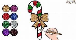 Drawing and Coloring for Kids | Candy Cane Christmas