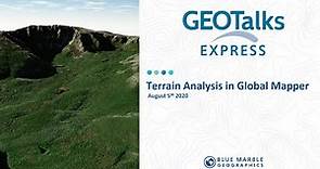 Terrain Analysis in Global Mapper