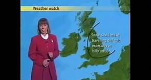 BBC Weather Boxing Day 1996 with Suzanne Charlton: Snow on the way