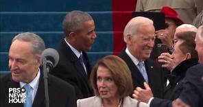 Barack Obama and Joe Biden enter Inauguration Day 2017 ceremony