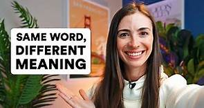 Same words, different meanings | Pronunciation and definition changes