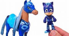 🐴 PJ MASKS 💙 Disfrazamos al caballo de Barbie de Gatuno de Heroes en Pijama