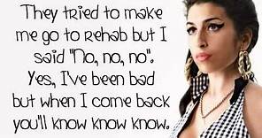 Amy Winehouse - Rehab - Lyrics On Screen (HD)