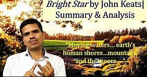 Bright Star by John Keats| Summary and Analysis