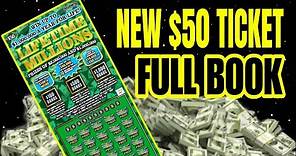 💰 NEW $50 LIFETIME MILLIONS LOTTERY TICKET - FULL BOOK - MASS LOTTERY