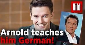 Patrick Schwarzenegger: His father Arnold taught him German / full interview in english