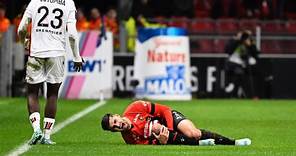 Gritos y llanto: terrible lesión del goleador del Rennes