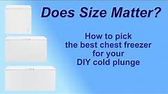 Does Size Matter Choosing a Chest Freezer for Your Cold Plunge