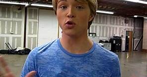 Sterling Knight on Starstruck set