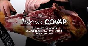 Vídeo: Cómo cortar Jamón de bellota 100% Ibérico Alta Expresión | Ibéricos COVAP