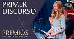 PRIMER DISCURSO DE LEONOR | Premios Princesa de Asturias 2019