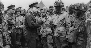 Gen. Dwight D. Eisenhower troop carrier and Airborne inspection England, June 5, 1944