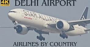 DELHI AIRPORT PLANESPOTTING | AIRLINES BY COUNTRY | LANDING TAKOFF COMPILATION