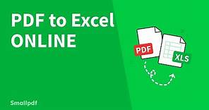 How to Convert PDF to Excel Online, with Smallpdf