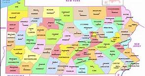Pennsylvania Map | Map of Pennsylvania (IA) State With County